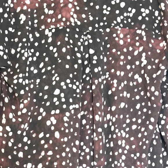 Bella Dahl Polka Dot Flowy Button Down Blouse - Picture 8 of 8